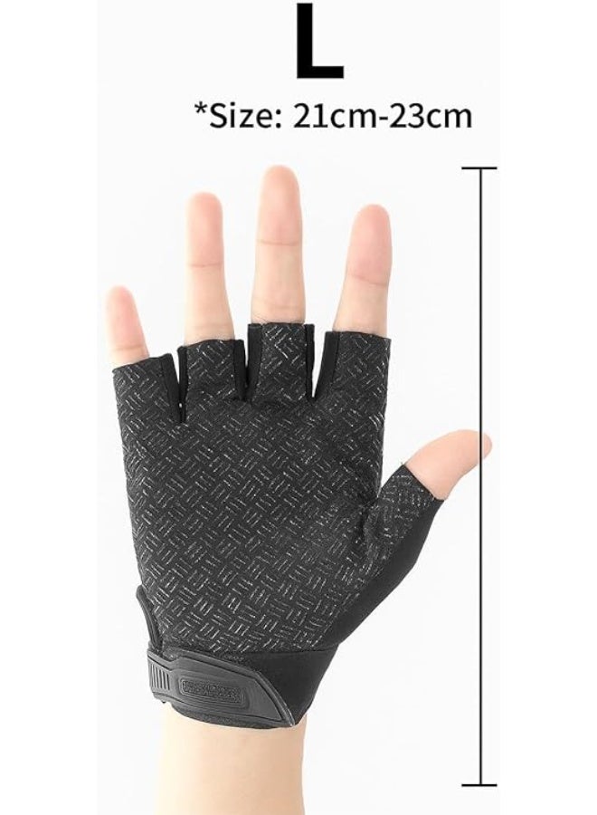 Half-finger sports gloves for slip resistance and hand protection. Fitness and exercise. - Image 4